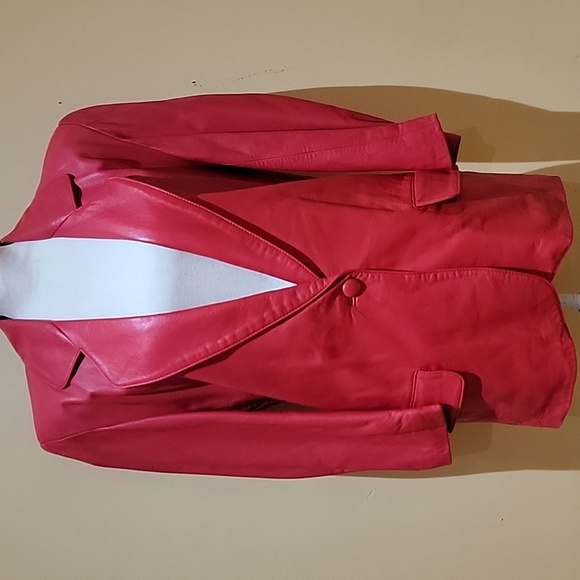 GEORGETOWN LEATHER DESIGN JACKET THE ARM LENGTH 20" FROM SHOULDER TO WRIST - Picture 1 of 9